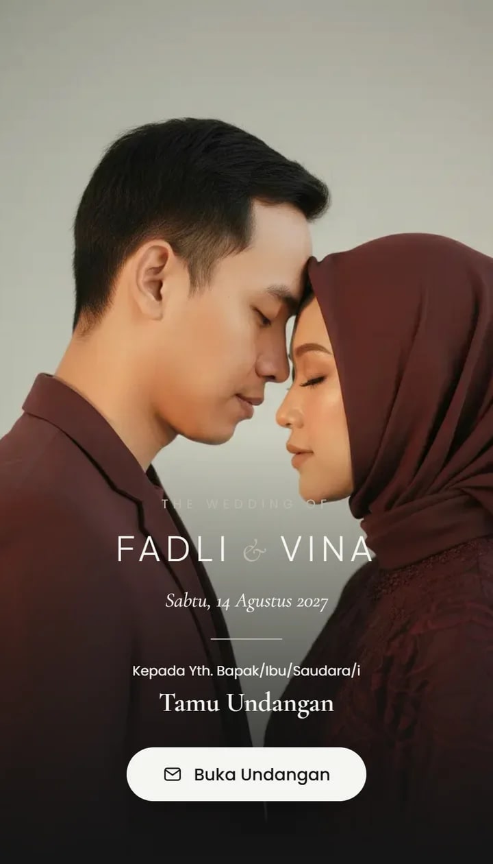 Contoh undangan Deluxe dengan foto